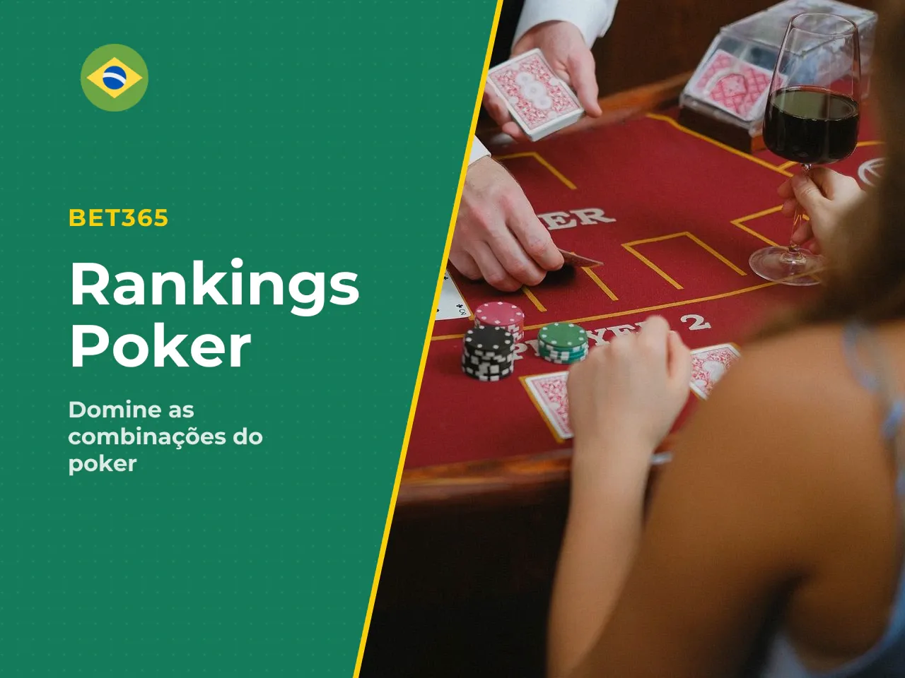 Ranking completo das combinações (hand rankings). O processo matemático para consolidar a melhor mão perante adversários deriva da hierarquia padronizada das classificações do poker. A hierarquia padr