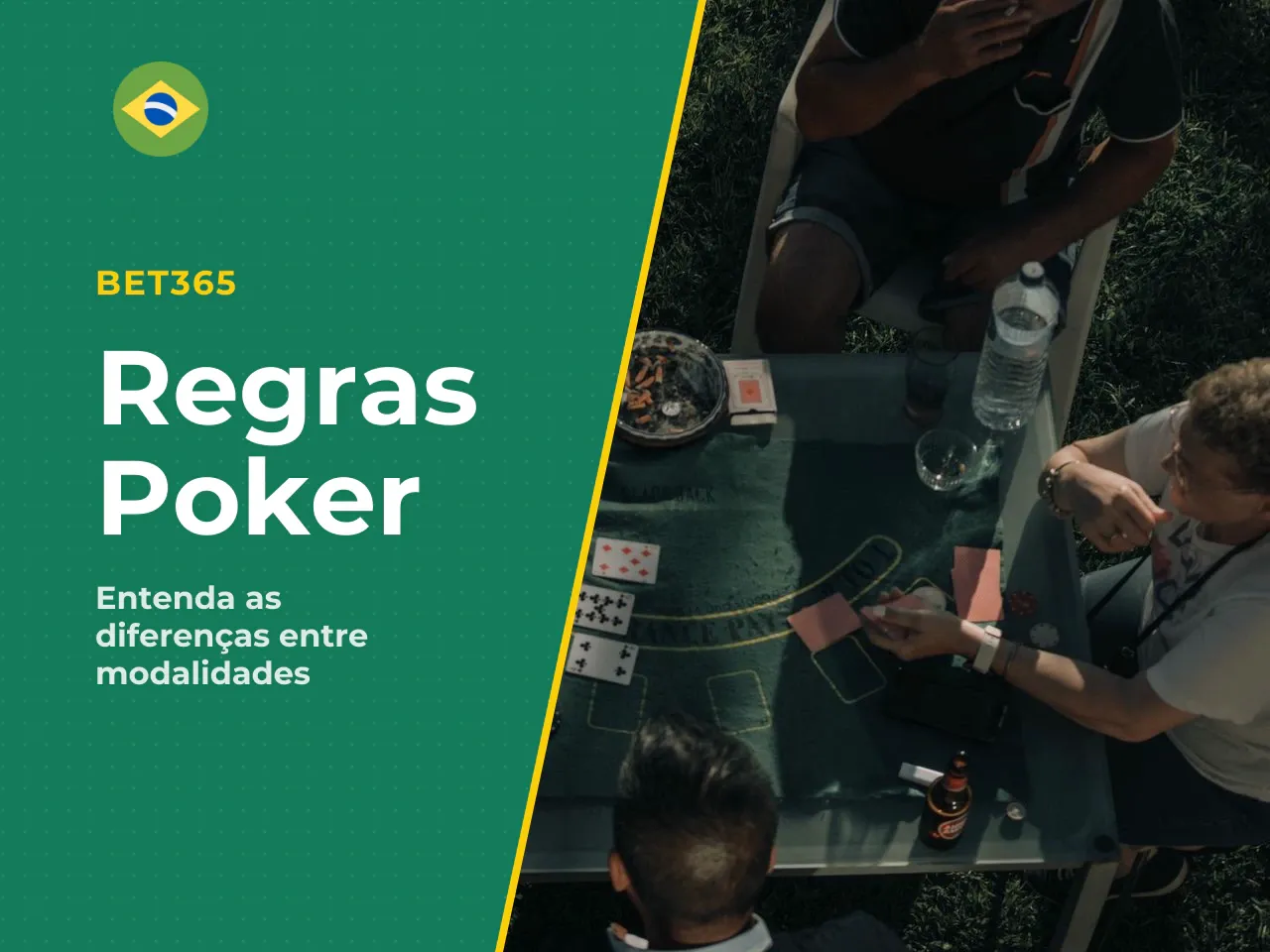 Jogos five card e jogos com community cards são a mesma coisa?. **Não.** A diferença é estrutural: - **Five-Card Draw:** Cada jogador recebe cinco cartas fechadas e pode descartar e comprar novas. Não
